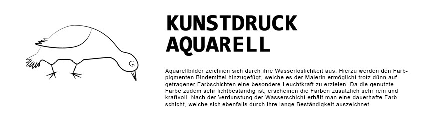 kunstvolle Kunstrucke in Aquarell | WanlenArt.de